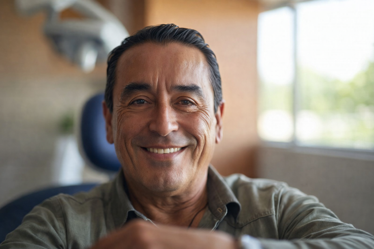 Persona sonriendo con confianza — candidato a implante dental en Naucalpan
